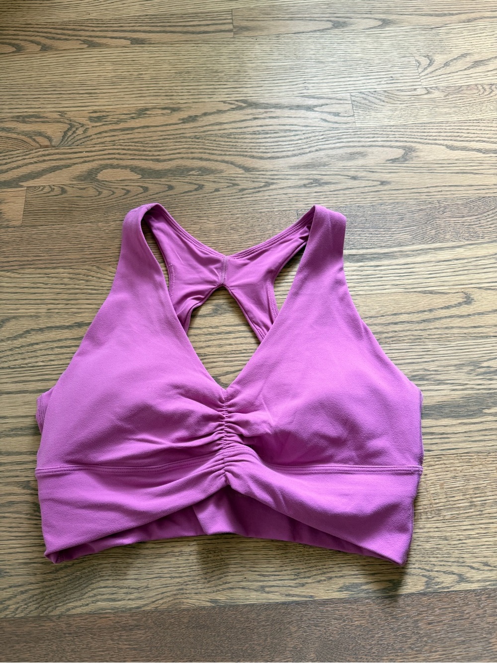 Aritzia Magenta Ruched Racerback Bralette